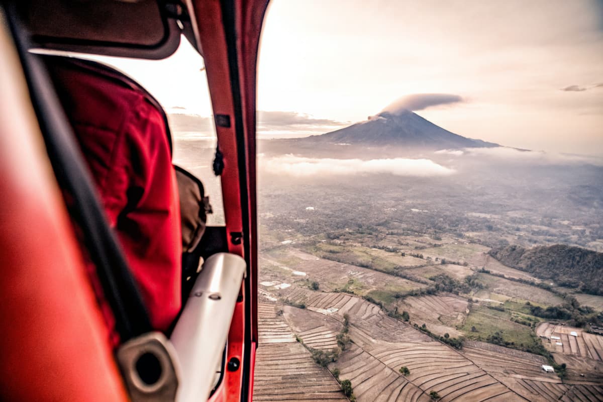 Bali Volcanoes And Ricefields Helicopter Tour